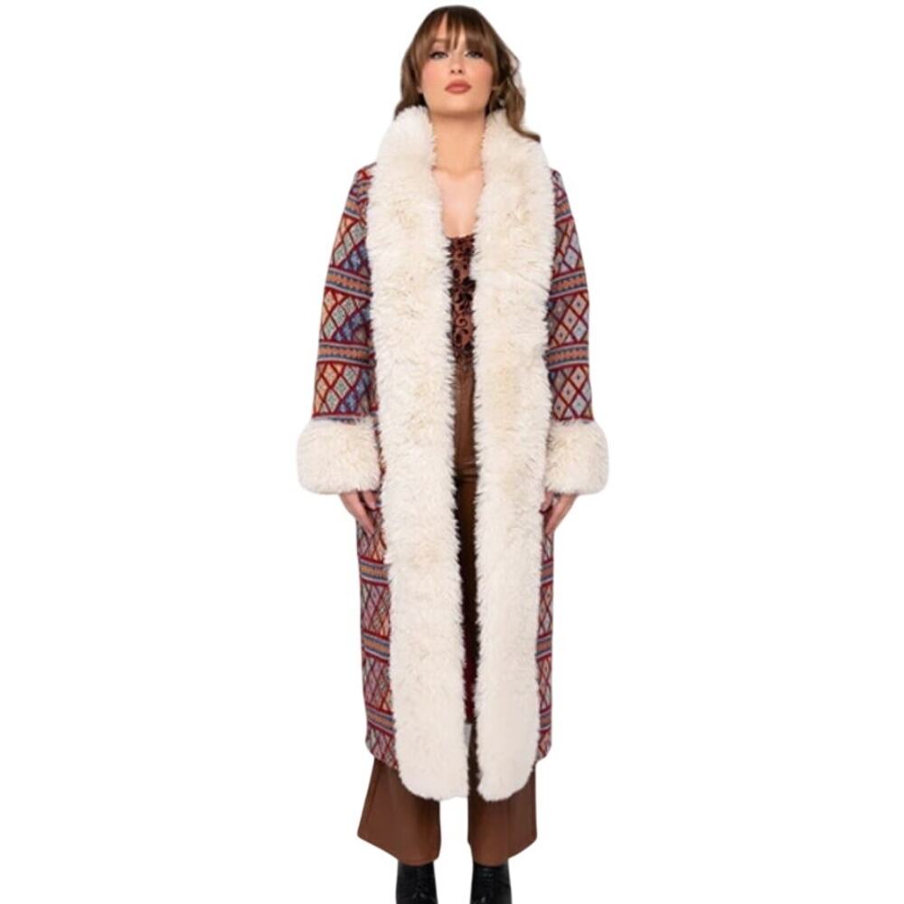 Akira Penny Lane is in my Eyes Trench Coat M Phoebe Buffay Retro Tapestry